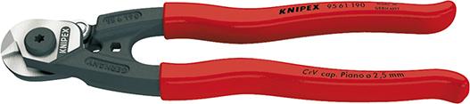 Imagen de CORTACABLES CABLE TRENZADO CON MANGOS DE PLÁSTICO 190MM KNIPEX