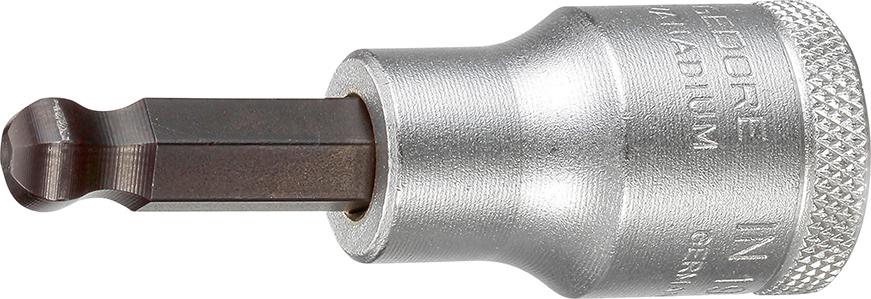 Imagen de LLAVE DE VASO CON PUNTA DE ATORNILLAR 1/2" 12X60 MM TORNILLOS HEX. INT. C/PUNTA ESFÉRICA GEDORE