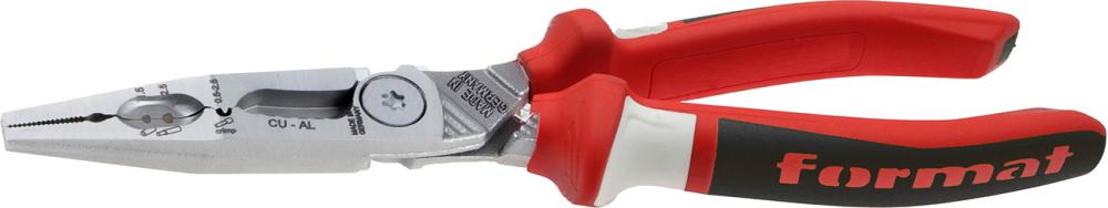 Imagen de ALICATES INSTALACIÓN EL. 180MM 6EN1 POL. ELÉCTRICOCON FUNDA 2 COMPONENTES FORMAT