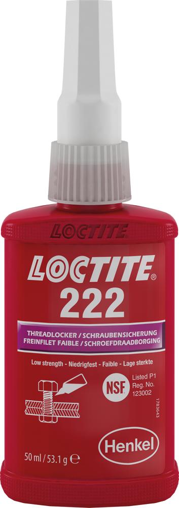 Imagen del producto Sujeción del tornillo LOCTITE 222 botella 50ml Henkel