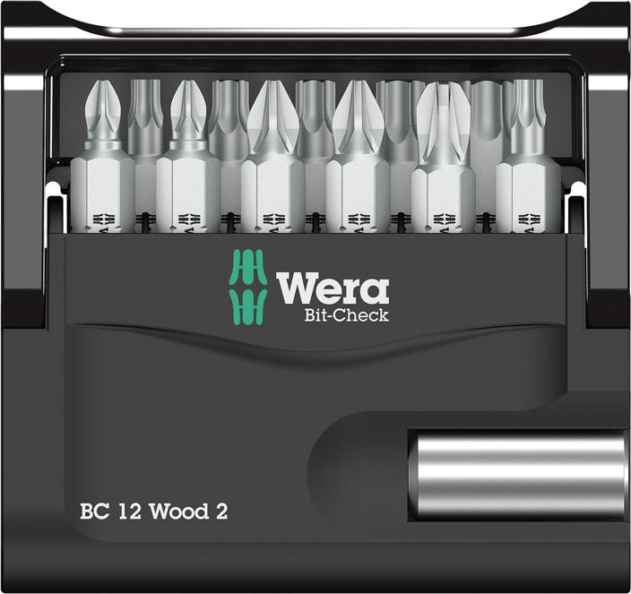 Imagen del producto Jgo puntas Bit-Check 12 Wood 2 Wera