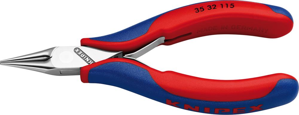 Imagen de ALICATES DE MONTAJE ELECTRÓNICA MORDAZAS REDONDAS PUNTIAGUDAS 115MM KNIPEX
