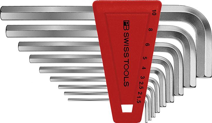 Imagen del producto Juego llaves Allen en soporte plástico 9 piezas, 1,5-10mm PB SwissTools