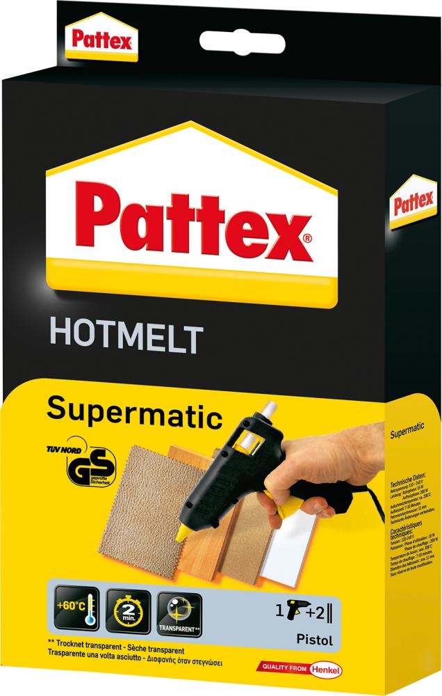 Imagen del producto Pistola pegamento caliente Pattex Super- matic para Ø barra de 11mm Henkel