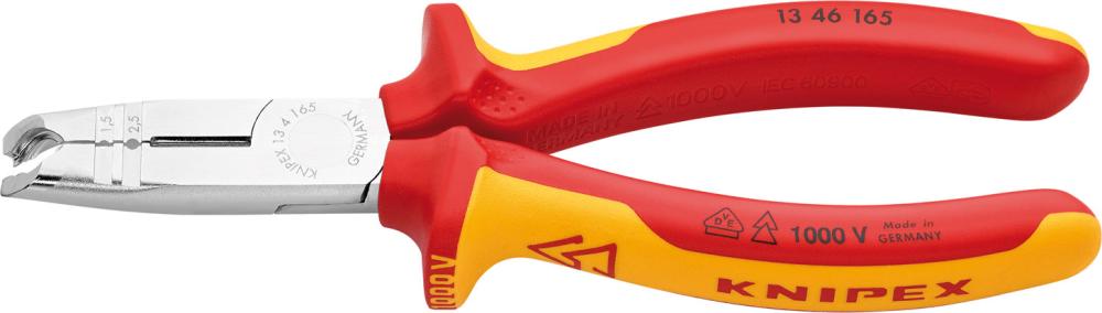 Imagen de ALICATE PELACABLES VDE CON MANGO 2 COMPONENTES 165MM QMM KNIPEX