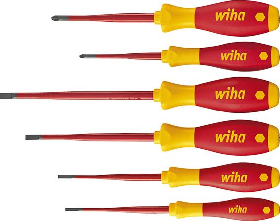 Imagen del producto Juego destornilladores VDE slim plano PZ 6 pzas.Wiha