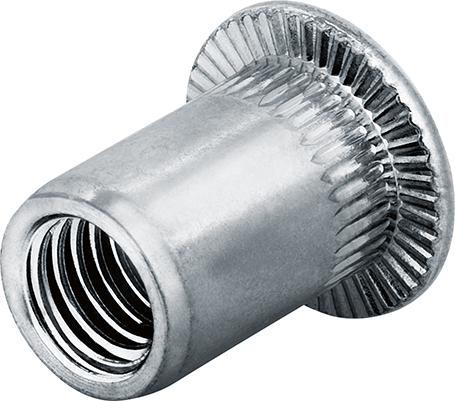 Imagen de TUERCA REMACHE CIEGO ALUMINIO CABEZA BOMBEADA M5 MARGEN DE SUJECIÓN: 0,5 - 3,0MM GOEBEL