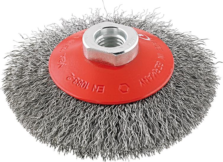 Imagen del producto Cepillo cónico acero M14 ondulado 100x0,3mm FORMAT