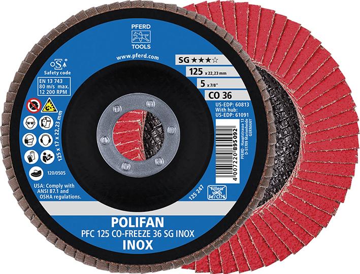 Imagen del producto Disco abrasivo de láminasCOFREEZE convexo 125mm K36 Pferd