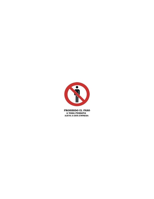 Imagen del producto CARTEL PVC 40X30 PROHIBIDO PASO A PERSON