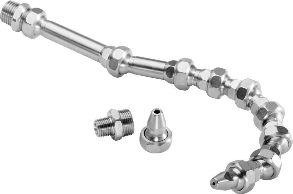 Imagen del producto Juego de mangueras de refrigerante V2A 1/4" tipo 1 tamaño de paso 5,8mm long. total 220 mm