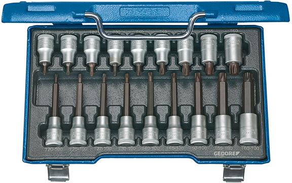 Imagen del producto Jgo puntas destornillador1/2" T20 hasta T60 18 unidades GEDORE
