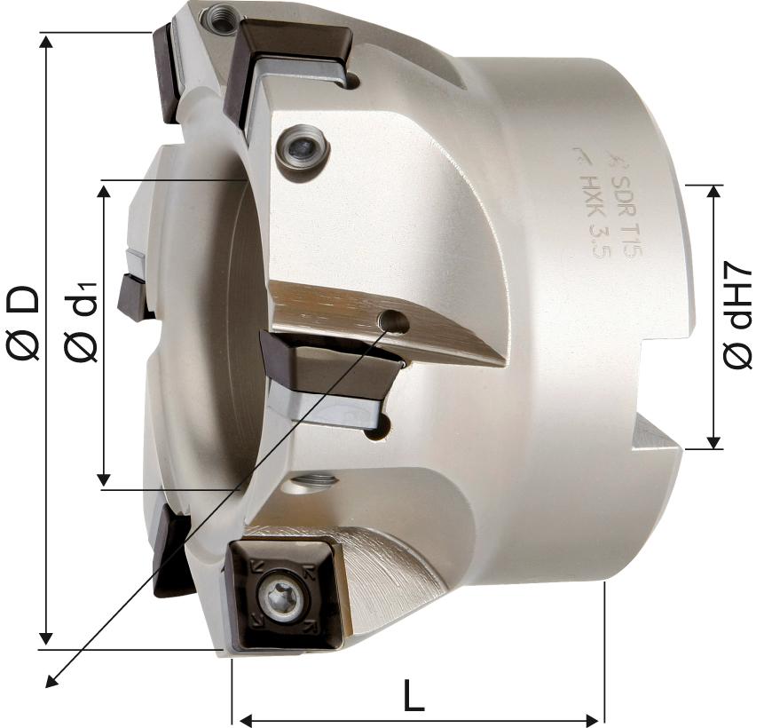 Imagen del producto Portacuchillas áng. 90º Z5 refrigeración interna D50mm para SDMT12