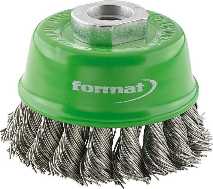 Imagen del producto Cepillo de copa inox M14 trenzado 65x0,35mm FORMAT