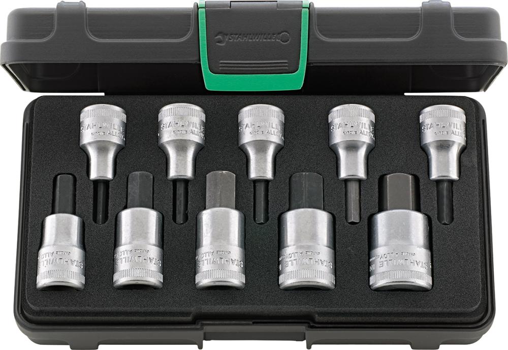 Imagen del producto Juego Inserto destornillador 1/2" 10 pzas. hex. int Stahlwille