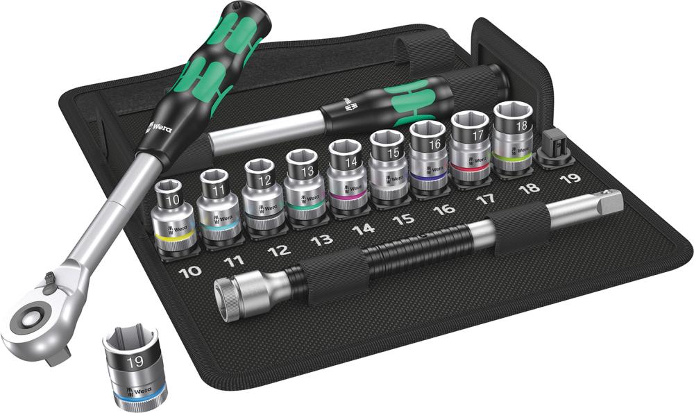 Imagen de JGO LLAVES DE VASO 1/2" ZYKLOP HYBRID 13 PZAS WERA