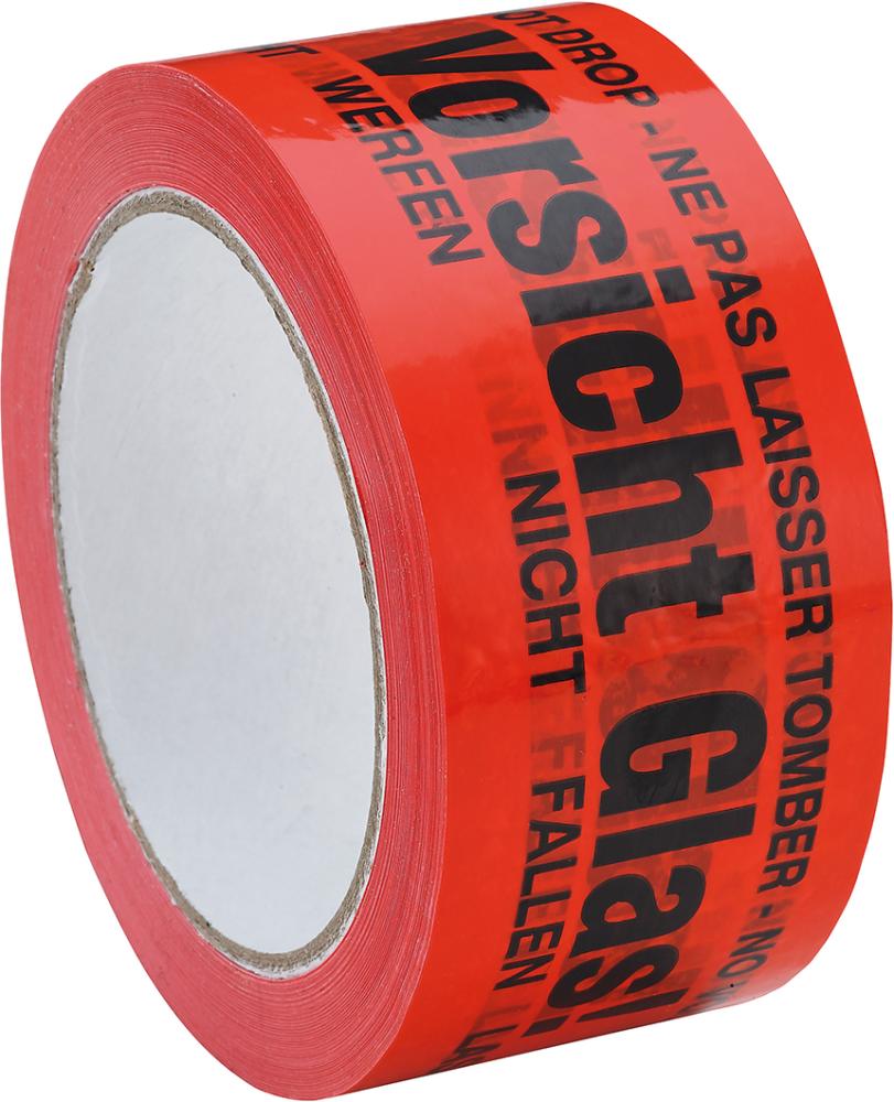 Imagen de CINTA ADHESIVA PVC 50MMX66M CUIDADO CRISTAL 4 IDIOMAS