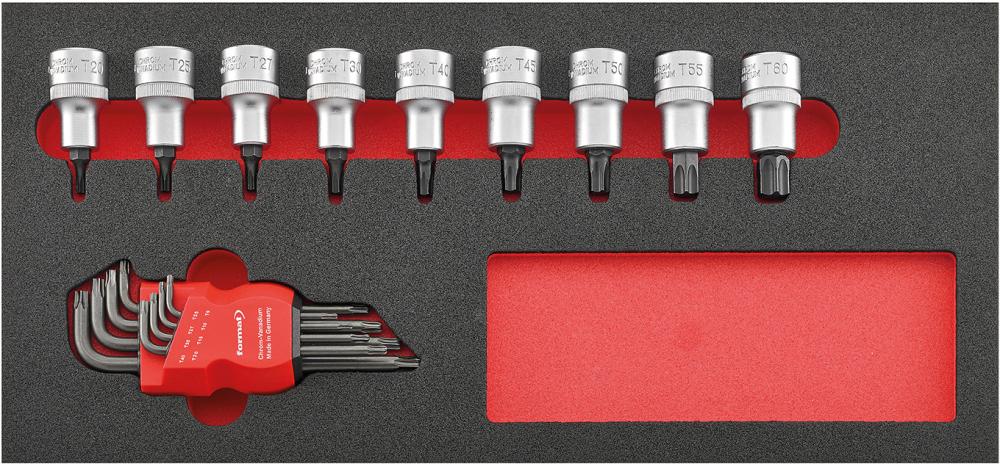 Imagen de MÓDULO HTA 1/3 INSERTOS LLAVES DE VASO 1/2" TORX FORMAT