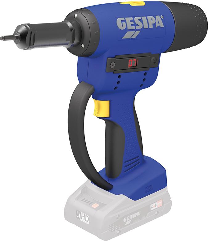 Imagen del producto Pistola tuercas remachables batería Solo FireBirdPro Gold Gesipa sin batería sin cargador