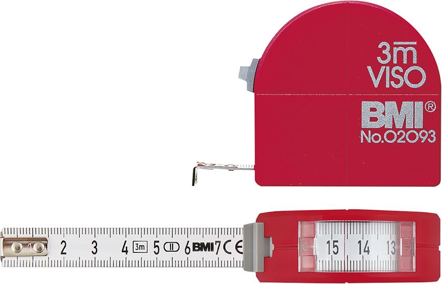 Imagen del producto Cinta métrica de bolsillocon visor 3mx16mm con compás BMI