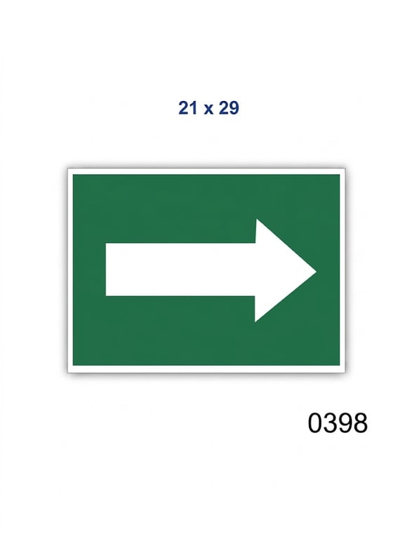 Imagen del producto CARTEL PVC 21X29 FOTOLUM. FLECHA INDICAT