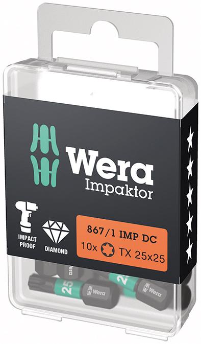 Imagen de PUNTA IMPAKTOR 1/4" DIN 3126 C6,3 T25X25MM PAQUETE 10 UDS WERA
