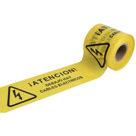 Imagen del producto ROLLO CINTA SEÑAL 15CM X 200MT. ELECTRICIDAD