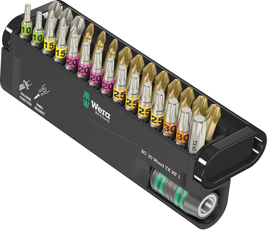 Imagen del producto Juego de puntas 30 Wood TORX HF 1 Wera