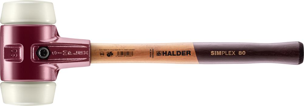 Imagen del producto Martillo de superficie blanda SIMPLEX nailon 80mm HALDER