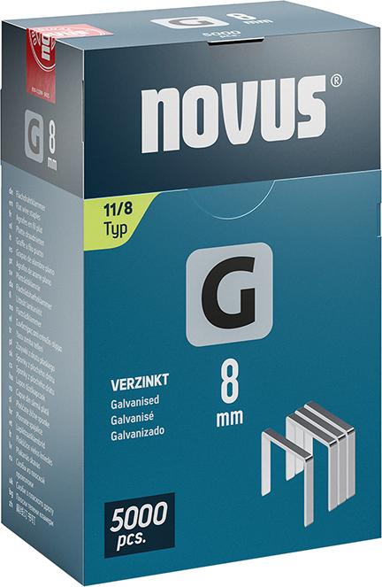 Imagen de GRAPA DE ALAMBRE PLANO G TIPO 11/8 MM ST KLAPP-FS NOVUS U.E. = 5000 UNIDADES