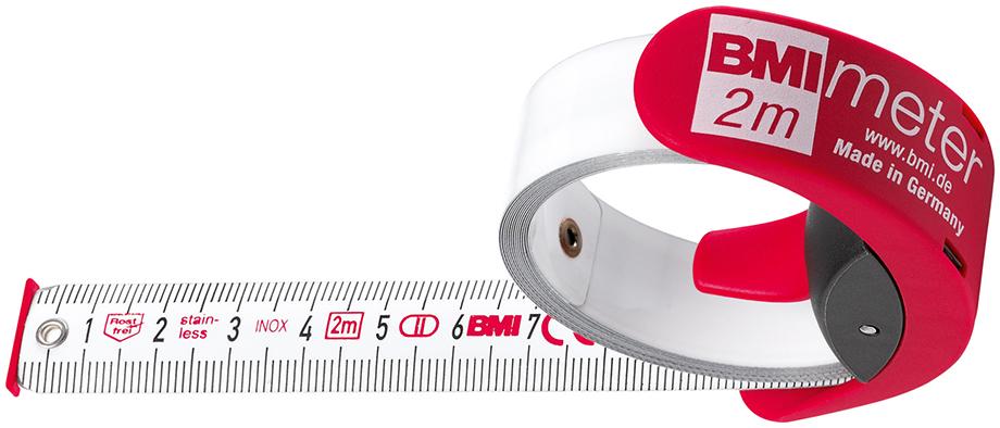 Imagen del producto Cinta métrica de bolsilloBMImeter 2mx16mm blanca BMI