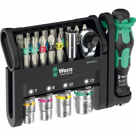 Imagen del producto JUEGO VASOS Y PUNTAS C/CARRACA 21 PZAS TOOL CHECK MODULAR 1