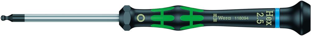 Imagen de DESTORNILLADOR ELECTRÓNICA HEMBRA HEX C/CABEZA ESFÉRICA 2,5MM WERA