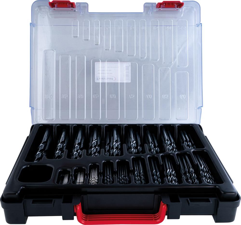 Imagen del producto Jgo brocas espir. DIN338 HSS rectificada tipo N 170 piezas, 1-10,0mm Cajade plástico FORMAT