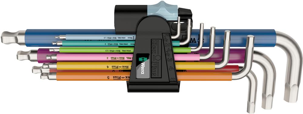 Imagen del producto Jgo llaves Allen Multicolor inox 9 unidades Wera