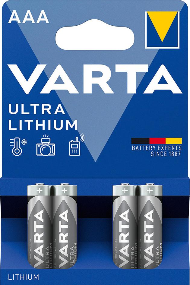 Imagen del producto Batería Professional AAA de litio blíster de 4 ud.VARTA