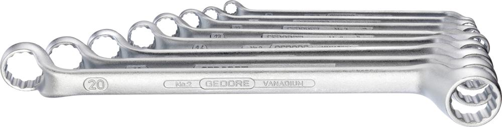 Imagen del producto Jgo llaves dos bocas estrella DIN838 6-22mm 8 pzas GEDORE