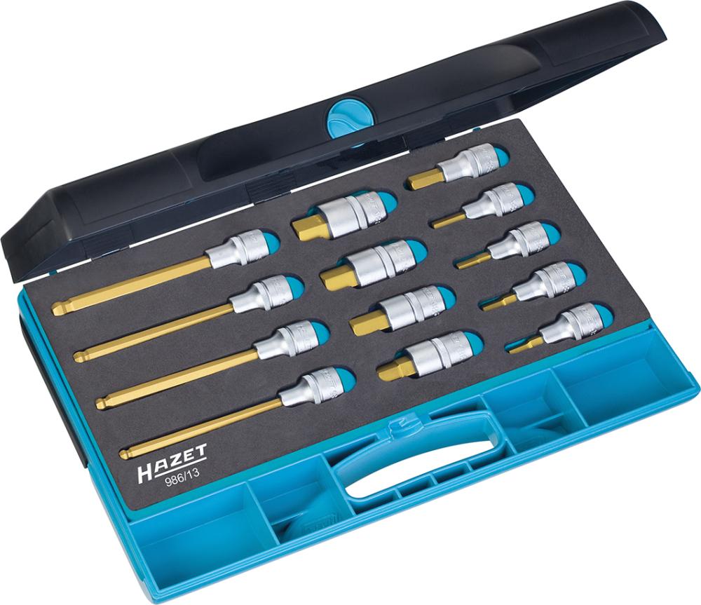 Imagen del producto Jgo puntas destornillador1/2" hembra hex 5-19mm de13 pzas HAZET