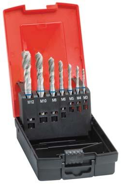 Imagen de MACHOS ROSCAR A MÁQUINA, JUEGO DIN371/376 TIALN INOX FORMA C M3-M12 FORMAT