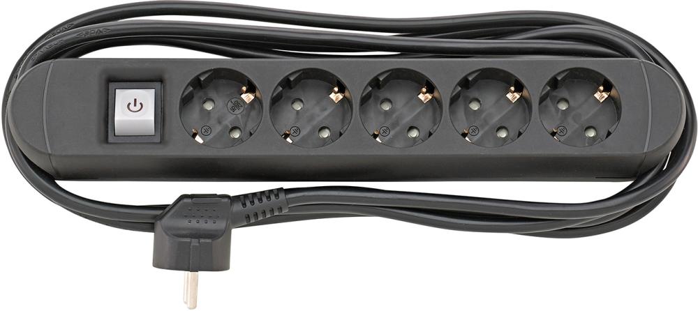 Imagen de REGLETA DE 5 ENCHUFES H05VV-F3G1,5 3M CON IMÁN FORTIS