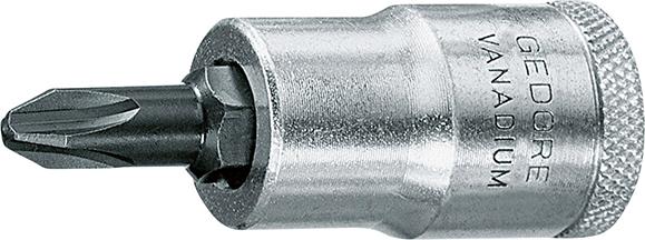 Imagen de LLAVE DE VASO CON PUNTA DE ATORNILLAR 1/2" PH3X60MM GEDORE
