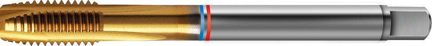 Imagen de MACHO ROSCAR A MÁQUINA TANDEM FAT DIN374 HSS-PM TIN FORMA B 6H M8X1 FORMAT
