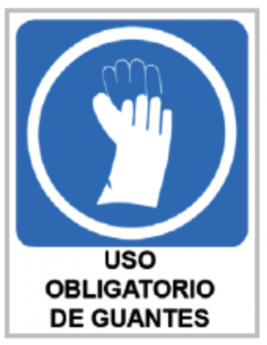Imagen del producto CARTEL PVC 40X30 OBLIGATORIO USO DE GUANTES