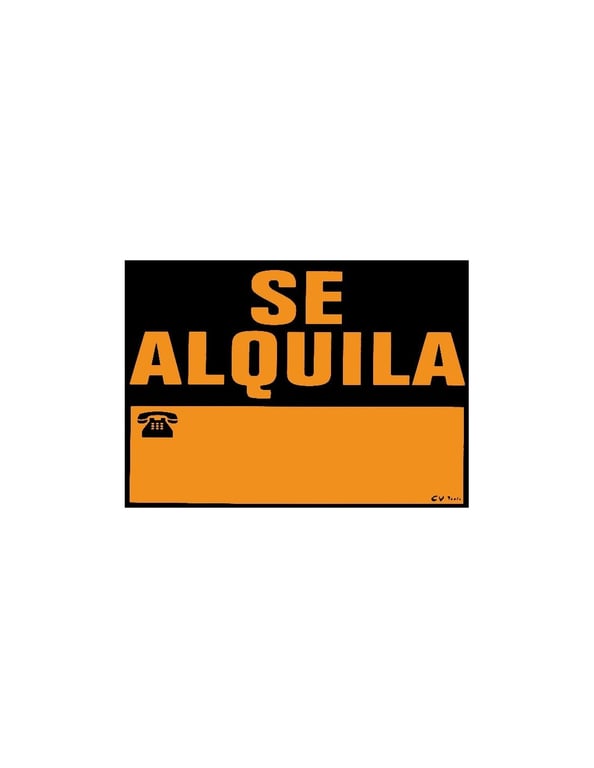 Imagen del producto CARTEL PVC 40X30 FLUOR SE ALQUILA