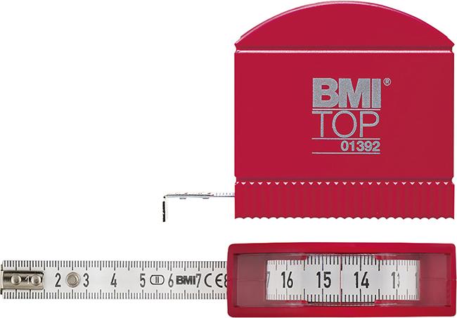 Imagen del producto Cinta métrica de bolsillocon visor 3mx13mm blanca BMI