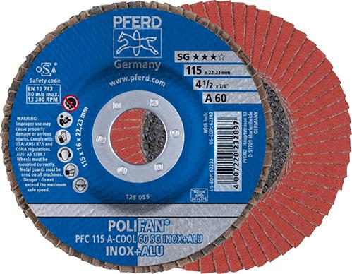 Imagen del producto Disco abrasivo de láminasA-COOL SG convexo 115mm K40 Pferd