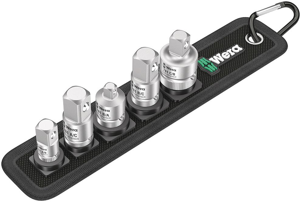 Imagen del producto Jgo pieza ampliadora/ pieza reductora 1/4" 1/2"5 pzas. Wera