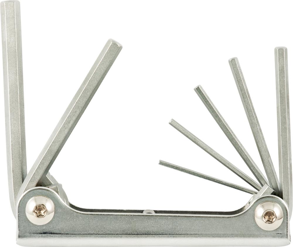 Imagen del producto Jgo llaves Allen en soporte plegable mano metal 1,5-6mm 7 pzas FORTIS