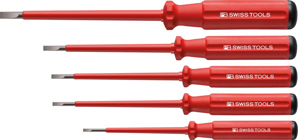 Imagen del producto Jgo. destornilladores VDE5 piezas cabeza plana en cartón Classic PB Swiss Tools