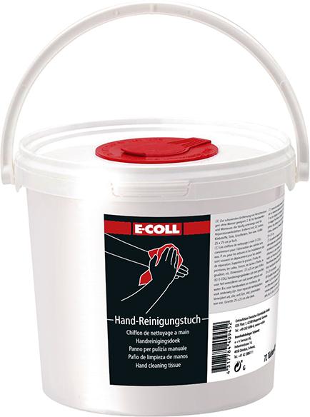Imagen de CUBO DISPENSADOR CON 72 TOALLITAS LIMPIEZA MANOS E-COLL